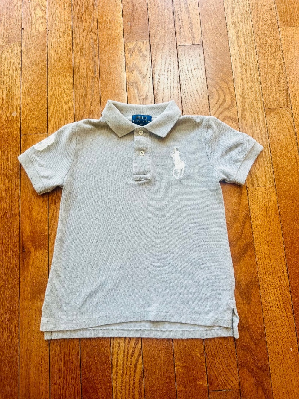 Polo Ralph Lauren Boys Gray Polo Shirt Big Pony Logo Short Sleeve Size 3T